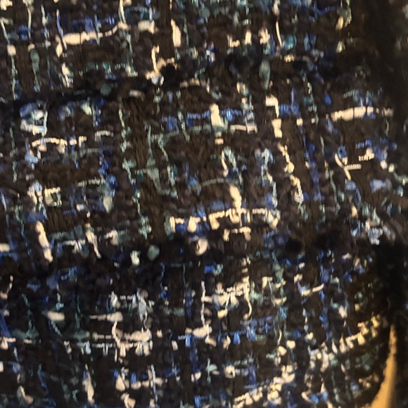 Ann Taylor Women's Black and Blue Textured Blazer - Picture 5 of 6